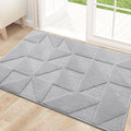 OLANLY Door Mats Indoor, Non-Slip, Absorbent, Dirt Resist, Entrance Washable Mat, Low-Profile Inside Entry Doormat for Entryway (36x24 inches, Grey)