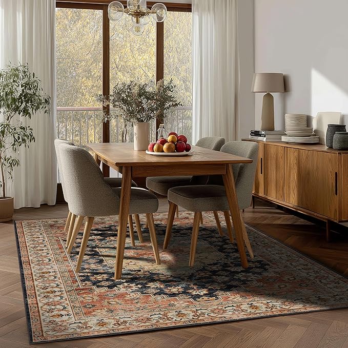 Area Rug Non Slip Machine Washable Ultra Soft Living Room/Bedroom/Kitchen/Outdoor/Classroom Maroon, 5'×7'
