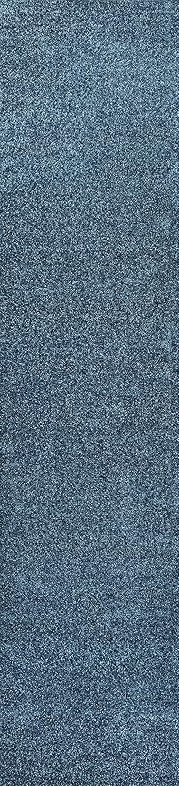 JONATHAN Y Haze Solid Low-Pile Turquoise Runner Rug 2x14, Coastal,Bohemian,Minimalist,Classic, Easy-Cleaning for Living Room,Bedroom,Kitchen,Pet Friendly,Non-Shedding (SEU100H-214)