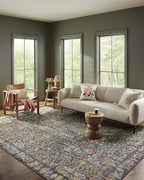 Loloi Rifle Paper Co. Maison Collection MAO-07 Charcoal 2'-6" x 9'-6", .19" Pile Height, Runner Rug