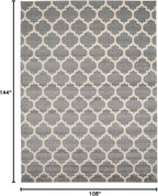 Rugs.com Lattice Collection Rug – 9' x 12' Dark Gray Medium Rug Perfect for Living Rooms, Large Dining Rooms, Open Floorplans