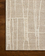 Loloi Amber Lewis Bexley Collection BEX-05 Mushroom/Natural 2'-7" x 4' Accent Rug Neutral, Textured, Living, Bedroom, Dining, Carpet