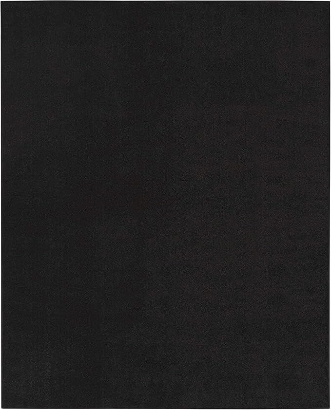 Nourison Home Nourison Essentials Black 8' x 11' Area Rug - Easy Clean, Non Shedding, Bed Room, Living Room, Dining Room, Kitchen (8' x 11')