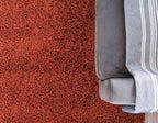 Unique Loom Solid Shag Collection Area Rug (2' 6" x 16' 5" Runner, Terracotta)