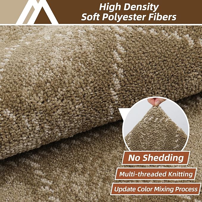 COSY HOMEER Plaid Door Mat 24" x 36",Dirt Trapper Entryway Rugs,Non-Slip Washable Farmhouse Doormat,Low Profile Welcome Mats for Paws Taupe