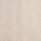 Modern Herringbone Chevron Collection Handcrafted Wool Area Rug - Durable, Zigzag Pattern, for High Traffic, Contemporary Design for Living Room, Bedroom, Dining Room Decor (Sand Beige, 5' x 5')