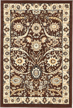 Unique Loom Espahan Collection Area Rug - Cape Cod (4' 1" x 6' 1" Rectangle, Brown/ Beige)
