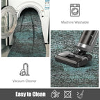 RUGSURE Washable Area Rug - 1/6 Thick - Stain & Water Resistant Non-Slip - Resistant Rug for Living Room, Bedroom, Nursery, Pet & Child Friendly, Vintage Charm Area Rugs (Green, 8' x 10')