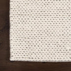 nuLOOM 8x10 Penelope Wool Braided Handmade Area Rug, Off White, Solid Rustic Farmhouse Style, For Bedroom, Living Room, Hallway, Entryway