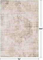 Farmhouse Area Rugs 8x12 for Living Room - Abstract Medallion Rug for Bedroom, Dining Room Under Table, Washable Non Slip, Fade & Stain Resistance