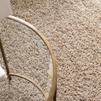 Unique Loom Solid Shag Collection Area Rug (4' Octagon, Taupe)