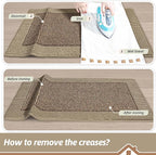 BEQHAUSE Indoor Door Mat 24" x 36", Dirt Trapper Door Mats Non-Slip Entryway Rugs Washable, Resist Dirt Absorbent Welcome Mat, Low Profile Floor Mats for Front Back Door and Entryway, Taupe