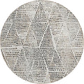 Addison Rugs Chantille ACN591 Ivory 8' x 8' Indoor Outdoor Round Rug, Easy Clean, Machine Washable, Non Shedding, Bedroom, Living Room, Dining Room, Kitchen, Patio Rug