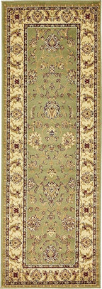 Unique Loom Voyage Collection Traditional Oriental Classic Intricate Design Area Rug (2' 2 x 6' 0 Runner, Green/Ivory)