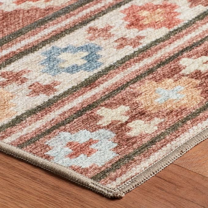 Dash & Albert Canyon Natural Machine Washable Rug, Runner-2.5 X 8 Feet, Natural Geometric Pattern - Premium Luxury Hotel Quality Soft Breathable Hypoallergenic Machine Washable Easy Care All