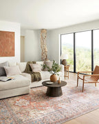 Loloi Loren Collection LQ-15 Terracotta/Sky 2'-3" x 3'-9" Accent Rug