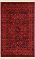 Unique Loom Tekke Collection Area Rug - Sheibani (5' 3" x 8' Rectangle, Red/ Black)
