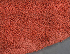 Unique Loom Solid Shag Collection Area Rug (6' 1" Round, Terracotta)