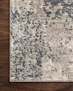 Loloi Teagan Collection TEA-07 Natural/Denim 2'-8" x 7'-6" Runner Rug, Large, Soft Neutral Rug, High-Traffic for Living Room, Bedroom, Home Office, Dining Area