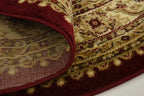 Unique Loom Voyage Collection Traditional Oriental Classic Intricate Design Area Rug (6' 0 x 6' 0 Round, Red/Gold)