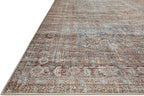 Loloi Chris Loves Julia Jules Collection JUL-05 Lagoon/Brick 5'-0'' x 7'-6'', .13" Pile Height, Area Rug