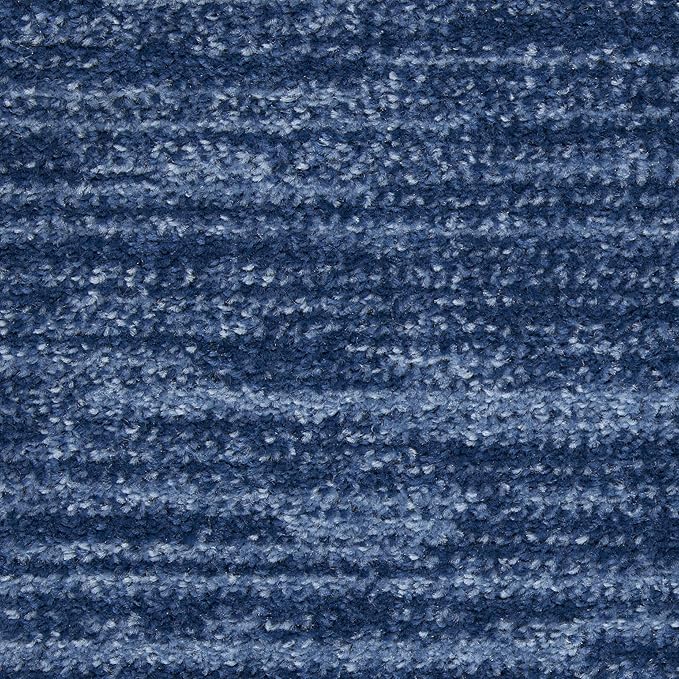 Nourison Home Nourison Essentials Navy Blue 2'2" x 12' Area Rug - Easy Clean, Non Shedding, Bed Room, Living Room, Dining Room, Kitchen (12' Runner)
