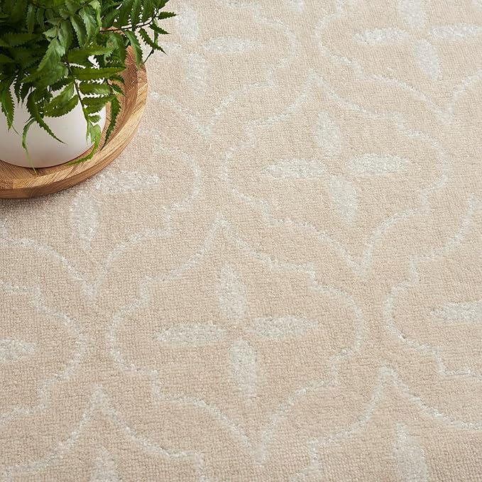 Nourison Home Nourison Essentials Ivory Beige 2'2" x 7'6" Area Rug - Easy Clean, Non Shedding, Bed Room, Living Room, Dining Room, Kitchen (8' Runner)