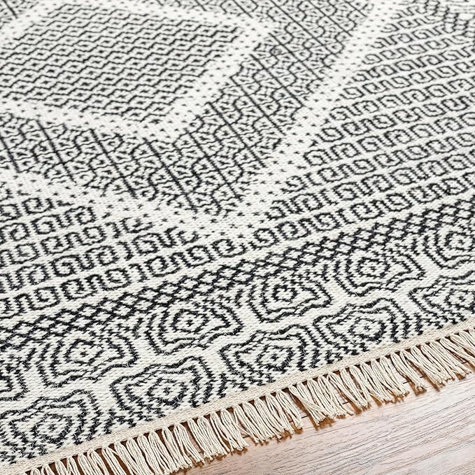 Mark&Day Wool Rugs, 4x6 Nishnabotny Cottage Dark Gray Area Rug, Grey Beige Carpet for Living Room, Bedroom or Kitchen (3'6" x 5'6")