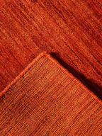 Hand Knotted Loom Wool ECO-Friendly Area Rugs - 5'x8', Rectangle, Light Red Color, Solid Plain Design, High Pile Handmade Anti Skid Area Rugs for Living Room, Bed Room (L00111)