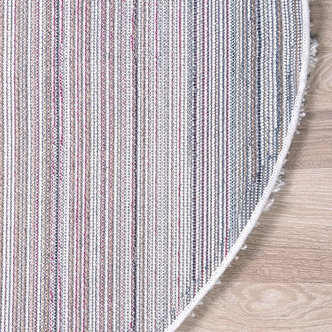 Unique Loom Solid Shag Collection Area Rug (3' 3" Round, Snow White)