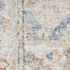Nourison Home Astra Machine Washable Traditional Denim Multi 7'10" x 10' Area Rug, Easy Clean, Non Shedding, Bed Room, Living Room, Dining Room, Kitchen (8x10)