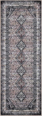 Keen Home Design 2x7 Rug - Machine Washable Runner Rug with Non-Slip Backing, Ideal for Hallway, Entryway, Kitchen, Laundry Room - Vintage, Easy Clean, Durable, Low Pile Rug - (2'6" x 7')