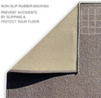 Custom Made Runner Rug for Kitchen Foyer Hallway Entry Choose Your Length 26 Inch Wide Geometric Checkered Design Grey Color (7 feet x 26 inch)