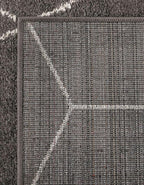 Unique Loom Trellis Frieze Collection Area Rug - Geometric (3' 3" x 16' 5" Runner Dark Gray/Ivory)