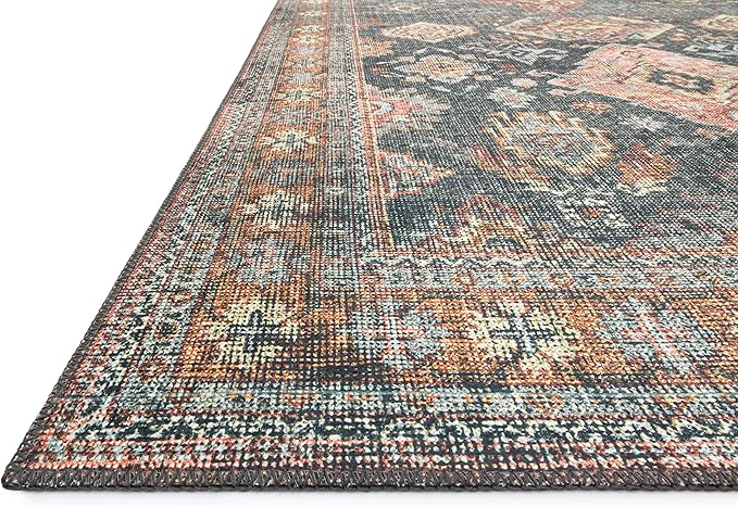 Loloi II Skye Collection SKY-10 Sea/Rust 5'-0" x 7'-6" Area Rug