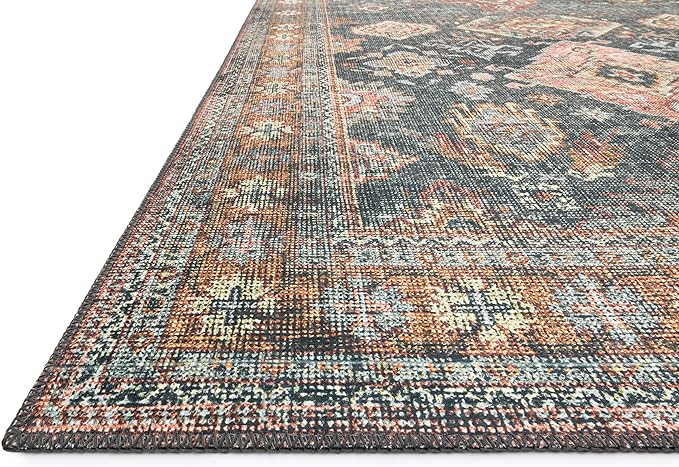Loloi Skye Collection SKY-10 Sea/Rust 8'-0" x 8'-0" Round Area Rug