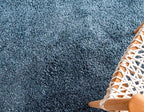 Unique Loom Davos Shag Collection Area Rug - Solid (2' 7" x 10' Runner, Marine Blue)