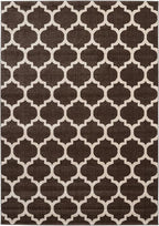 Rugs.com Lattice Collection Rug – 7' x 10' Chocolate Brown Medium Rug Perfect for Bedrooms, Dining Rooms, Living Rooms