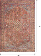 Loloi Loren Collection LQ-06 Red/Multi 7'-6" x 9'-6" Area Rug