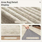 Runner Rug 2'6" x 14' Washable Non-Slip Runner Rugs for Kitchen Bathroom Laundry Room Vintage Ultra Thin Runners for Hallway Entryway Beige