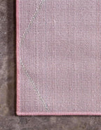 Unique Loom Trellis Frieze Collection Area Rug - Geometric (7' Square, Light Pink/ Ivory)
