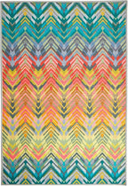 Dash & Albert Seneca Multi Machine Washable Rug, 2 X 3 Feet, Multi Graphic Pattern