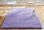 Unique Loom Solid Shag Collection Area Rug (4' 1" x 6' 1" Rectangle, Lilac)