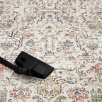 Keen Home Design 4x6 Rug - Machine Washable Area Rug with Non-Slip Backing, Ideal for Living Room, Dining Room, Bedroom - Vintage, Easy Clean, Durable, Low Pile Rug - (4' x 6')