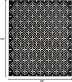 Nourison Home Nourison Essentials Black Ivory 8' x 10' Area Rug - Easy Clean, Non Shedding, Bed Room, Living Room, Dining Room, Kitchen (8' x 10')