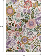 Hand-Tufted Floral Area Rug - Colorful Garden Design with Beautiful Flower Patterns - Modern Style Premium Carpet for Living Room & Bedroom or Kitchen (6' Round)
