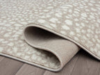 Abani Beige Cheetah Print 7'9"x10'2" Area Rug Rugs, Arto Collection - Contemporary Durable Accent Rug