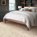 Rugs USA Melrose Cream, 6' Square, Handmade, Wool & Cotton, Soft and Cozy, High Traffic, Stain Resistant, Easy Clean, Durable Area Rug for Bedroom, Living Room, Dining Space, Den, Entryway