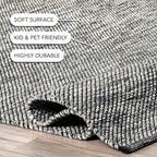 nuLOOM Alessi Solid Farmhouse Cotton Area Rug, 9' 6" x 13' 6", Grey