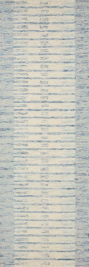 Loloi Chris Loves Julia Chris Collection CHR-01 Ivory/Denim 5'-0" x 7'-6", .50" Pile Height, Area Rug